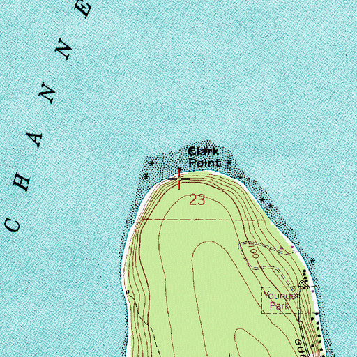 Topographic Map of Clark Point, WA