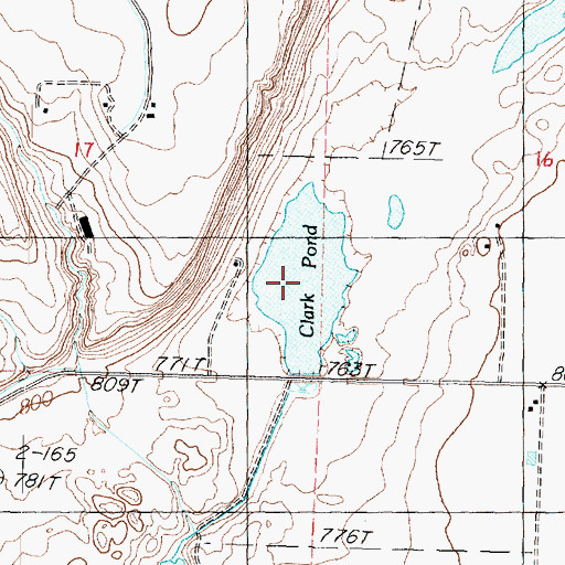 Topographic Map of Clark Pond, WA
