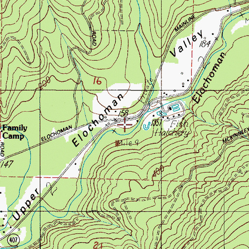 Topographic Map of Clear Creek, WA