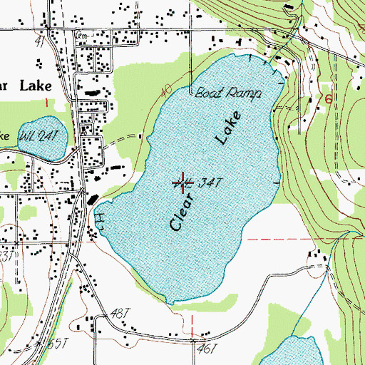 Topographic Map of Clear Lake, WA
