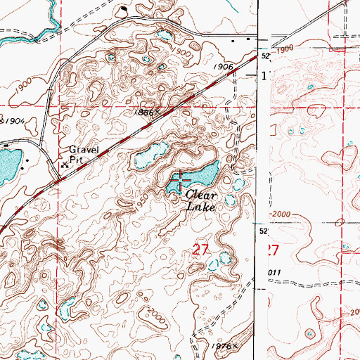 Topographic Map of Clear Lake, WA