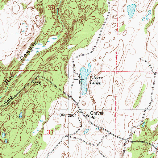 Topographic Map of Clear Lake, WA