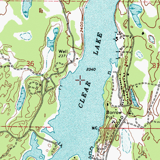 Topographic Map of Clear Lake, WA