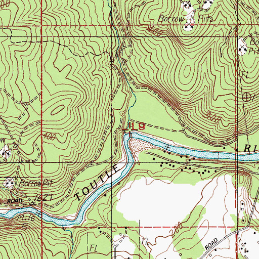 Topographic Map of Cline Creek, WA