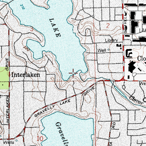 Topographic Map of Clover Creek, WA