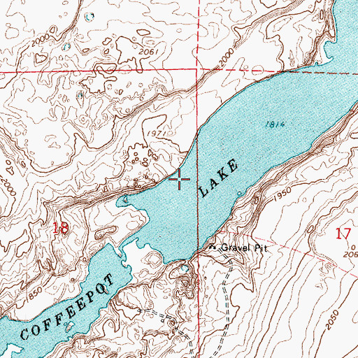 Topographic Map of Coffeepot Lake, WA