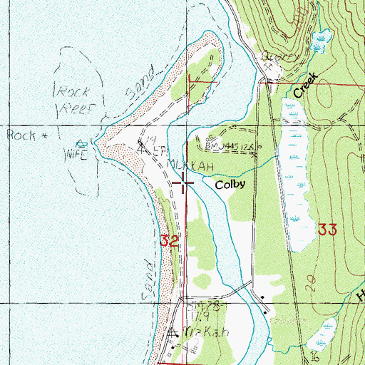Topographic Map of Colby Creek, WA