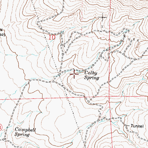 Topographic Map of Colby Spring, WA