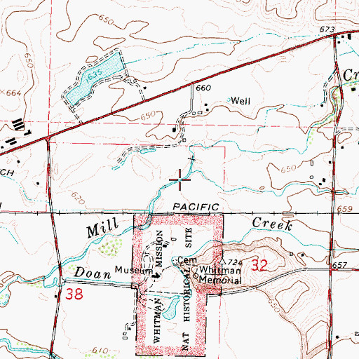 Topographic Map of Cold Creek, WA