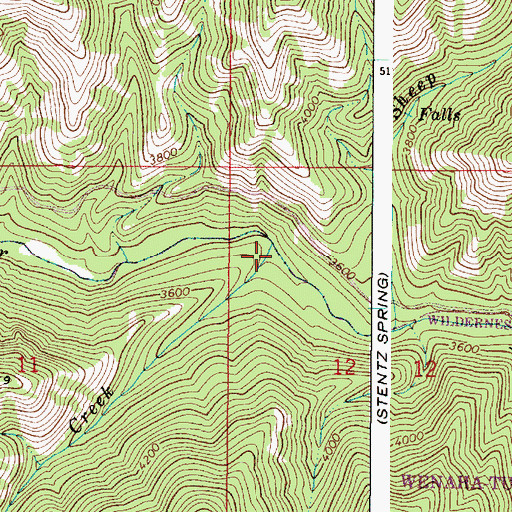Topographic Map of Cold Creek, WA