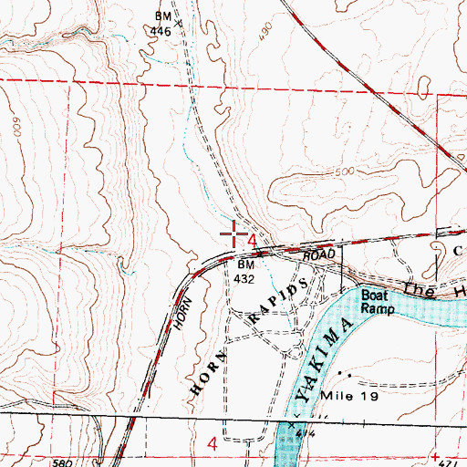 Topographic Map of Cold Creek Valley, WA