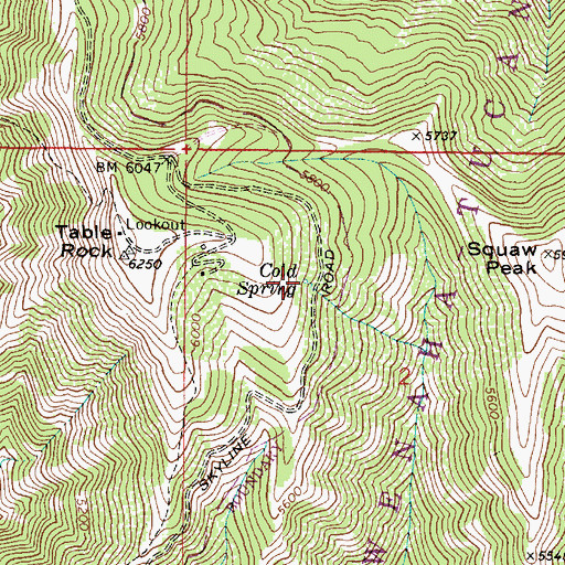 Topographic Map of Cold Spring, WA