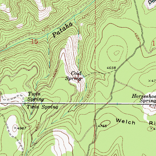 Topographic Map of Cold Spring, WA