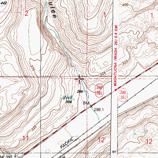 Topographic Map of Collier Coulee, WA