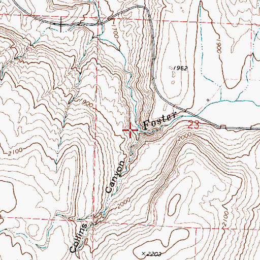 Topographic Map of Collins Canyon, WA