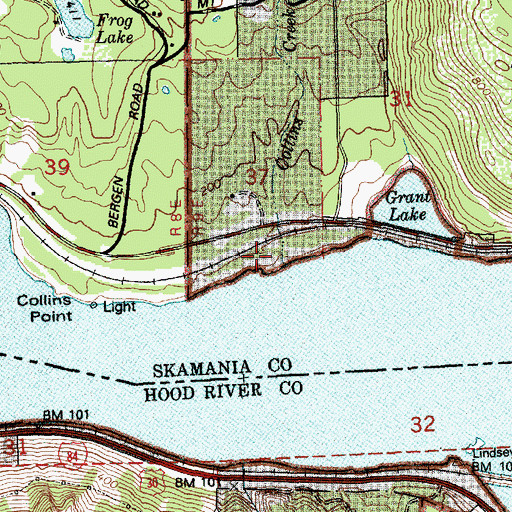 Topographic Map of Collins Creek, WA