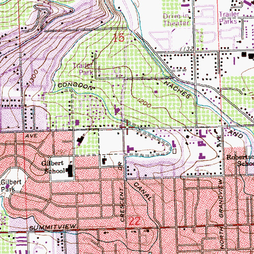 Topographic Map of Congdon Canal, WA