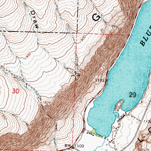 Topographic Map of Cook Draw, WA