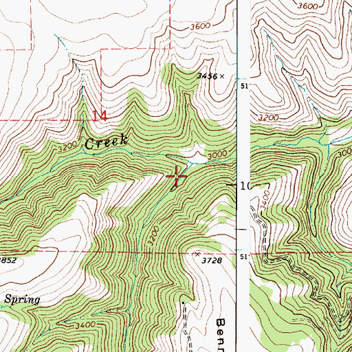 Topographic Map of Coombs Canyon, WA