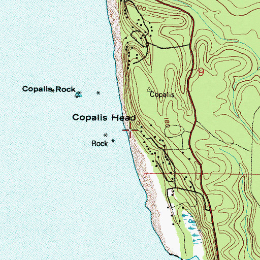 Topographic Map of Copalis Head, WA