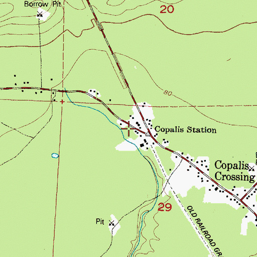 Topographic Map of Copalis Station, WA