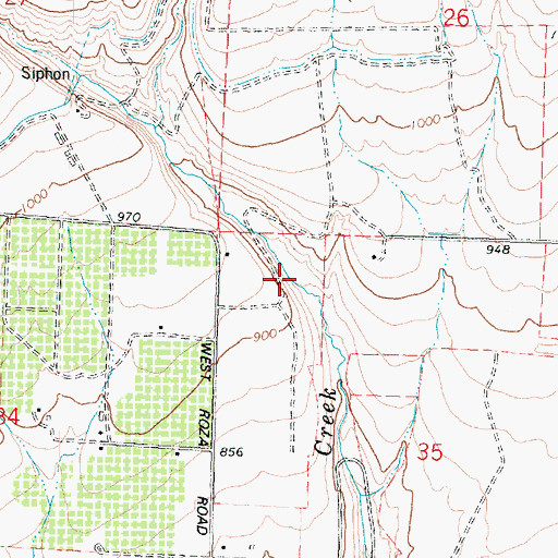 Topographic Map of Corral Canyon, WA