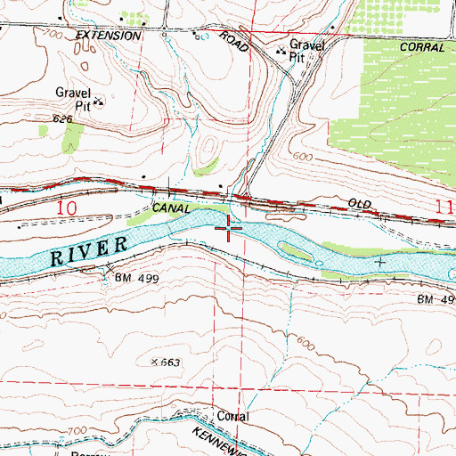 Topographic Map of Corral Creek, WA