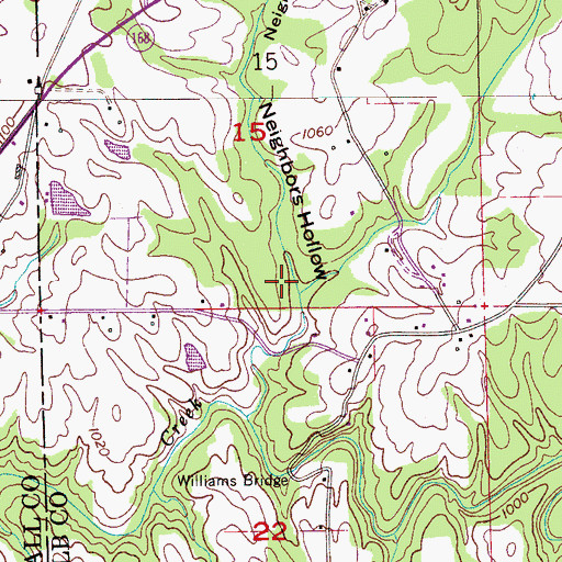 Topographic Map of Neighbors Hollow, AL