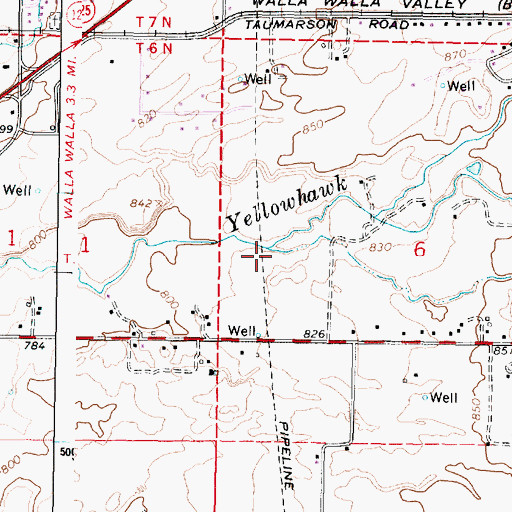 Topographic Map of Cottonwood Creek, WA