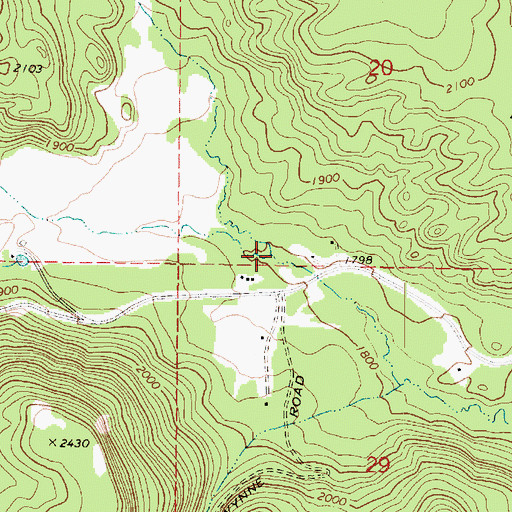 Topographic Map of Cottonwood Creek, WA