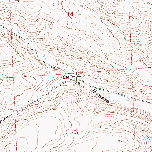 Topographic Map of Cottonwood Creek, WA