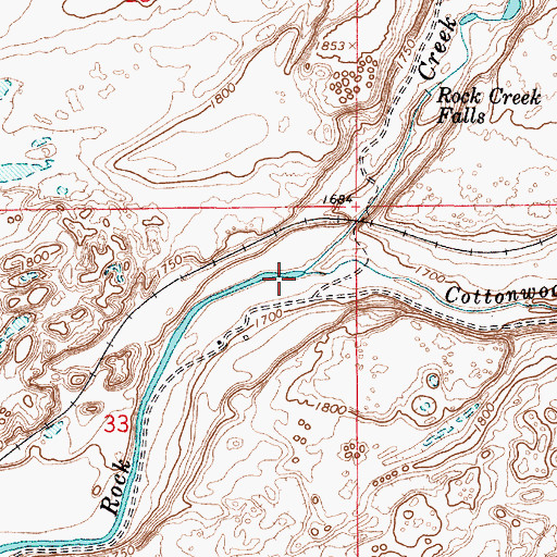 Topographic Map of Cottonwood Creek, WA