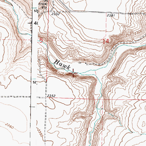 Topographic Map of Cottonwood Creek, WA