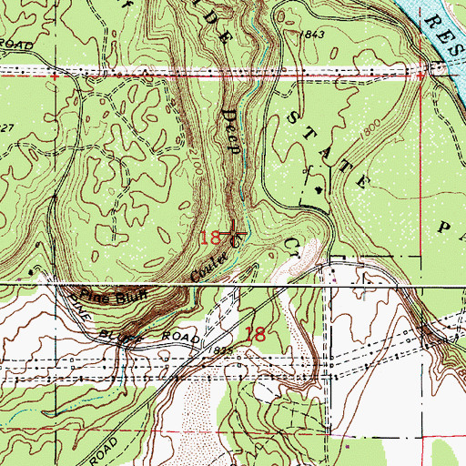 Topographic Map of Coulee Creek, WA