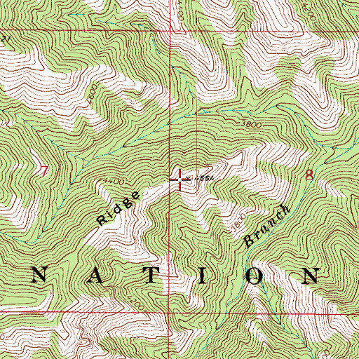 Topographic Map of Count Chute Ridge, WA