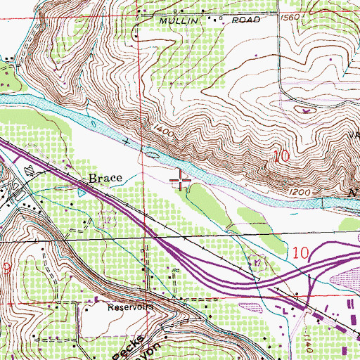 Topographic Map of Cowiche Creek, WA