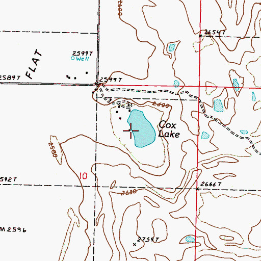 Topographic Map of Cox Lake, WA