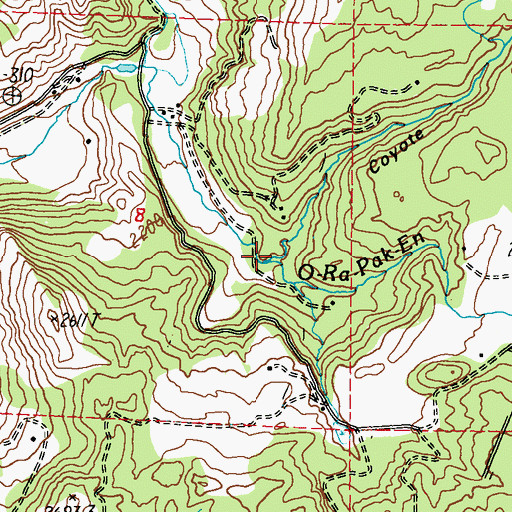 Topographic Map of Coyote Canyon, WA