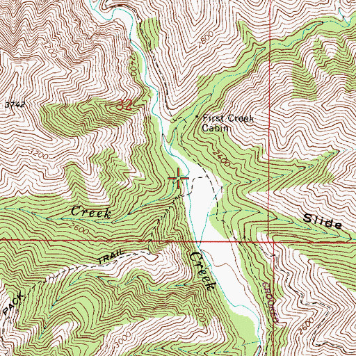 Topographic Map of Coyote Creek, WA