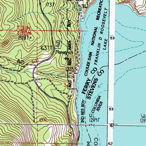 Topographic Map of Coyote Creek, WA