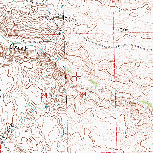 Topographic Map of Coyote Creek, WA