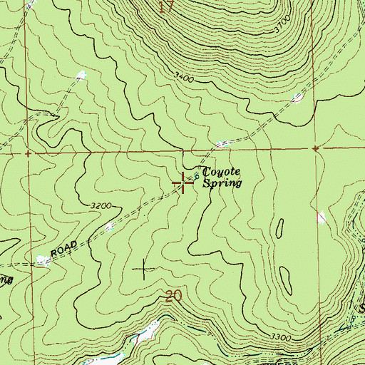 Topographic Map of Coyote Spring, WA