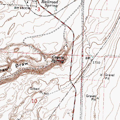 Topographic Map of Coyote Spring, WA