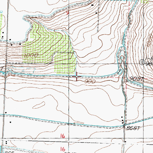Topographic Map of Crab Creek Lateral, WA