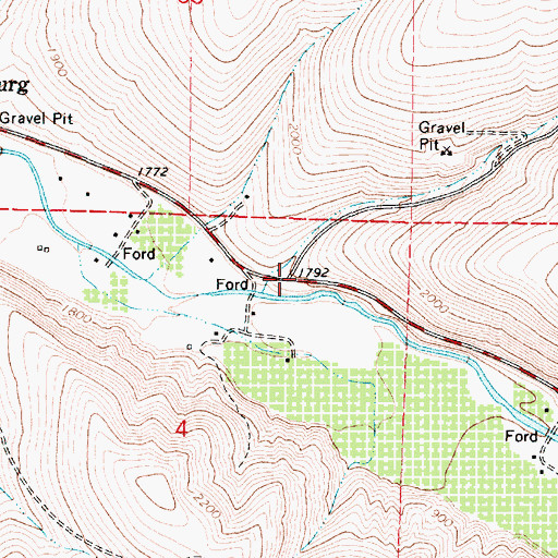 Topographic Map of Crall Hollow, WA
