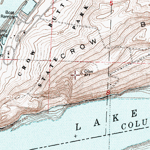 Topographic Map of Crow Butte, WA