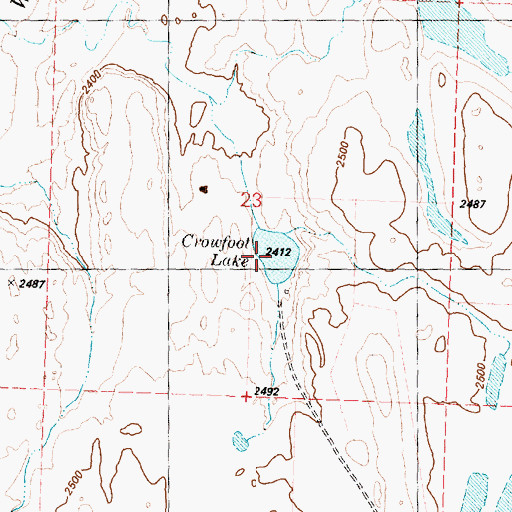Topographic Map of Crowfoot Lake, WA