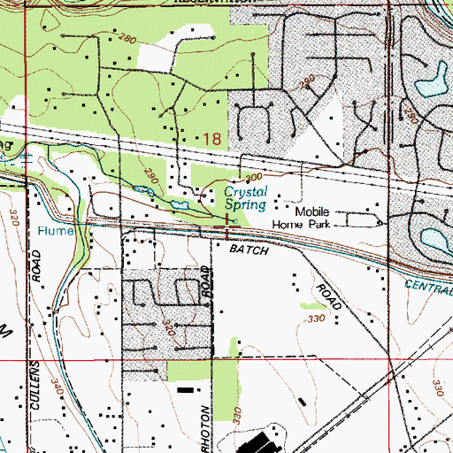 Topographic Map of Crystal Spring, WA