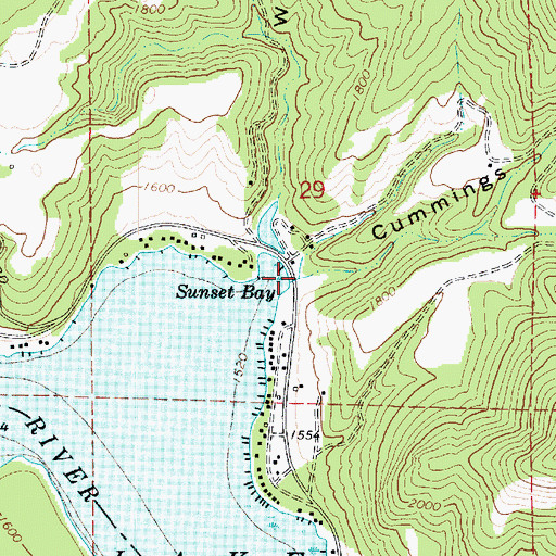 Topographic Map of Cummings Canyon, WA