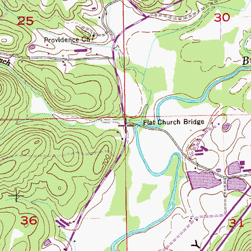 Topographic Map of Nobe Branch, AL